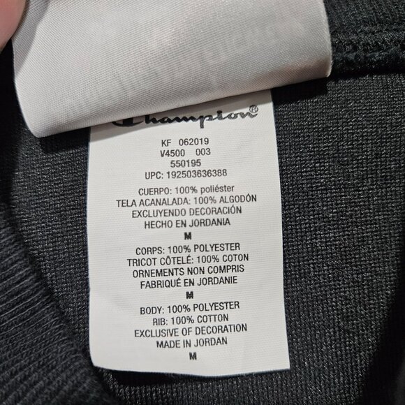 Champion Jacket Mens M Black Heritage Sherpa C Logo Varsity Preppy Zip Up NEW - Picture 4 of 11